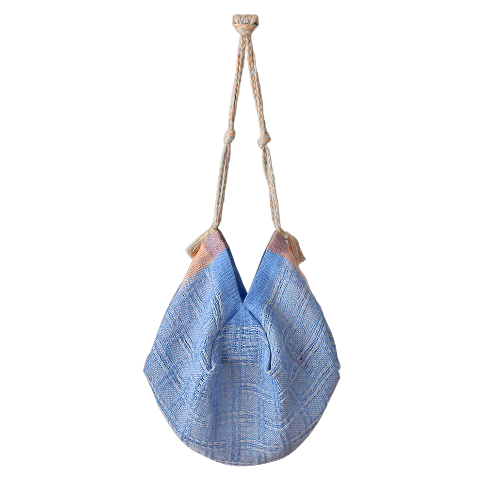 Linen Lace Bag ( Blue)