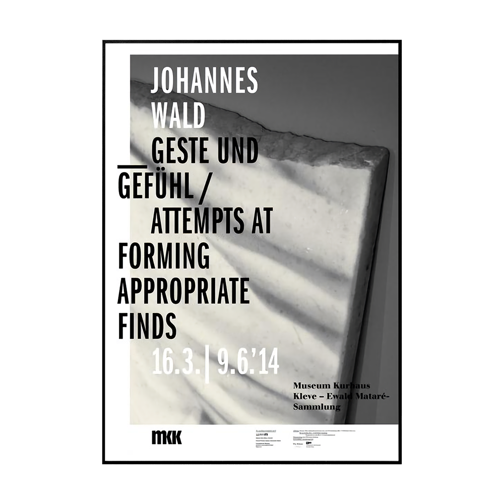 Johannes Wald Geste und Gefühl / attempts at forming appropriate finds