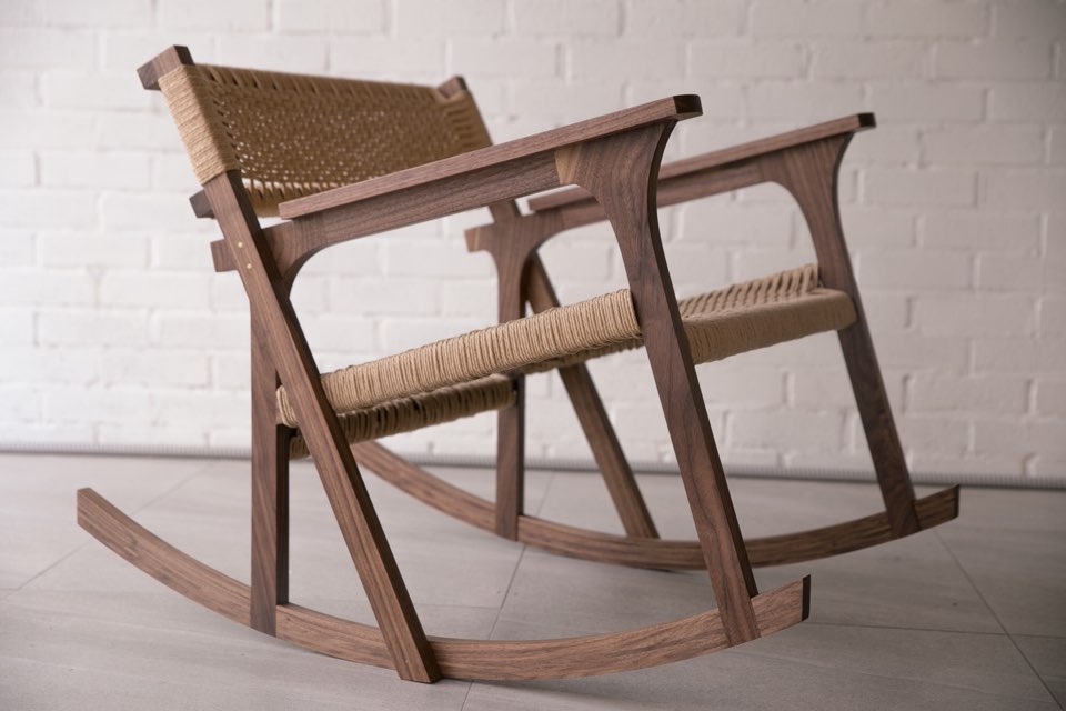 rocking chair with danish cord