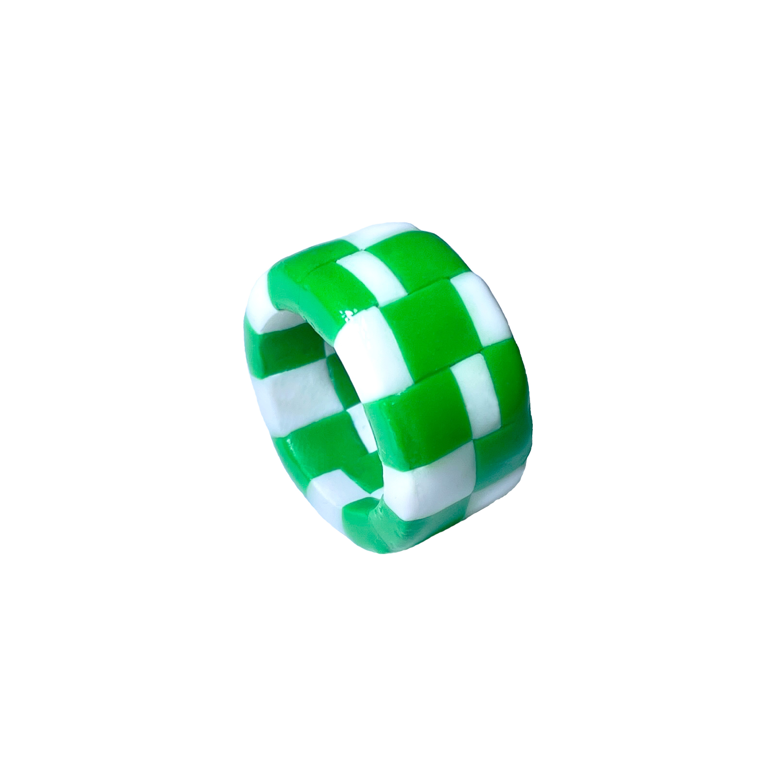 Green Check Ring
