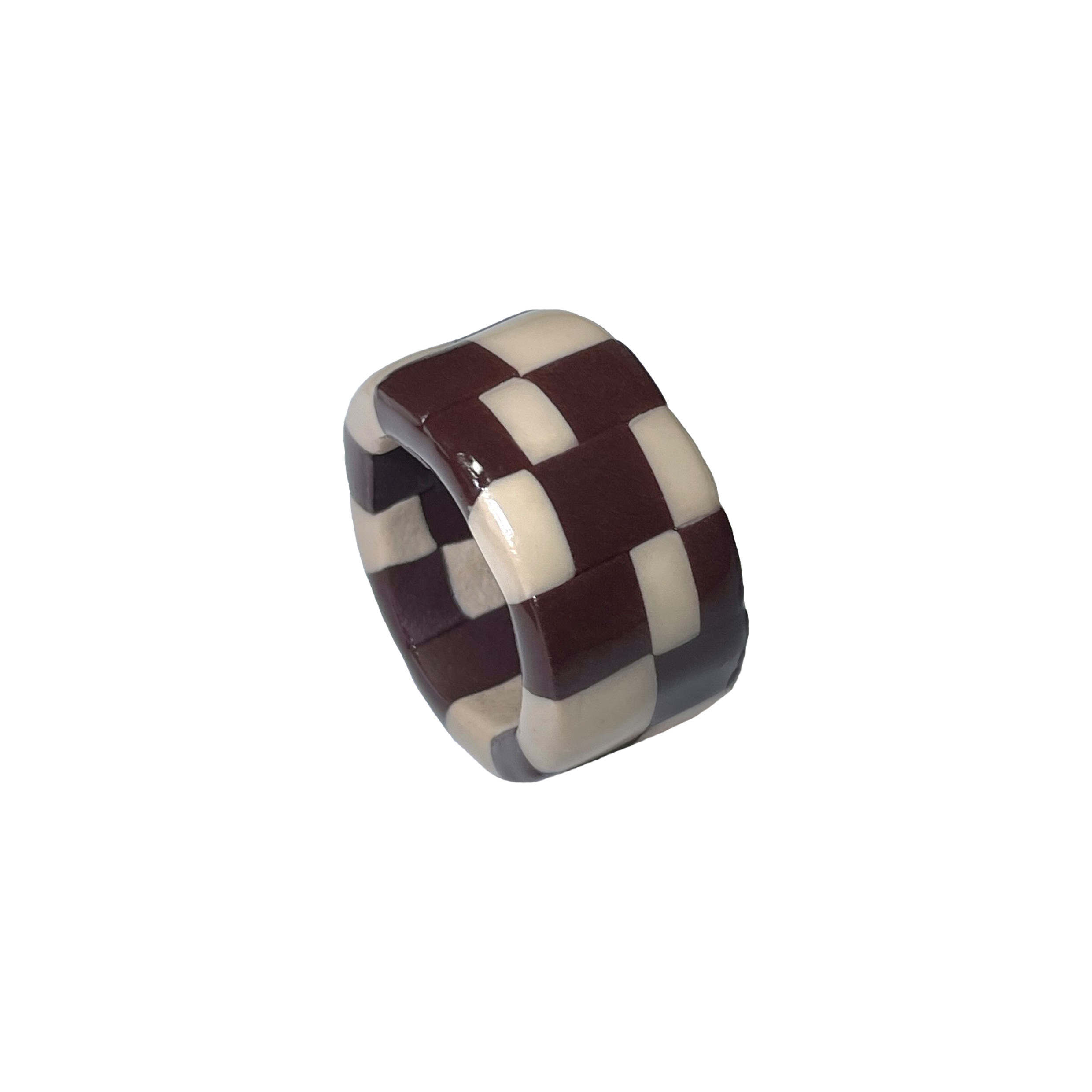 Chocolate Latte Check Ring