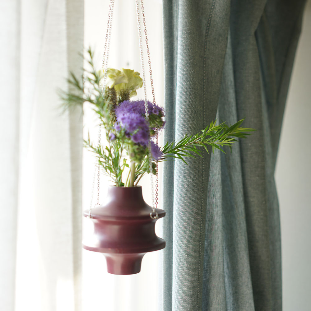 Hanging Garden-Hanging vase 와인+실버체인