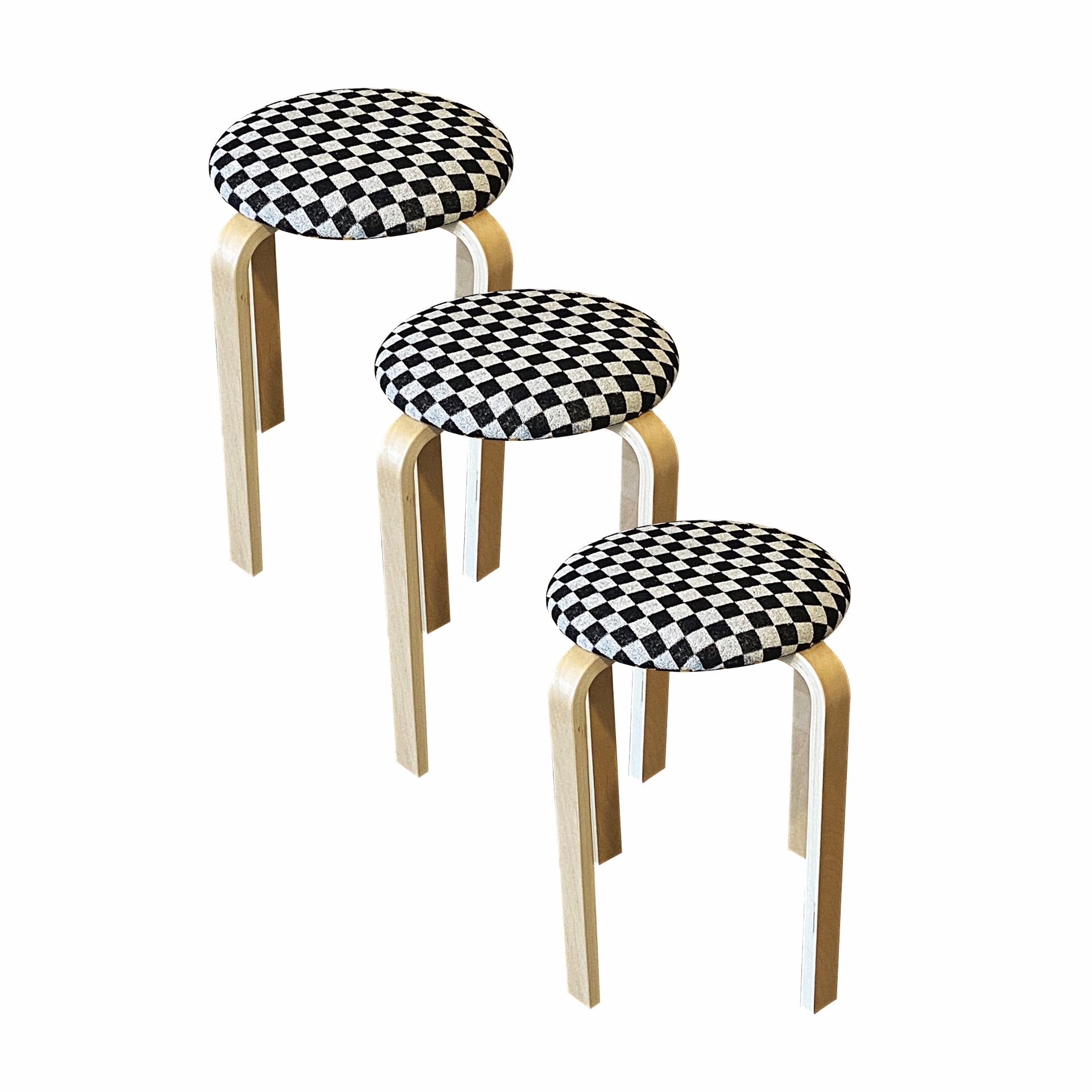 Terry Checkerboard Stool