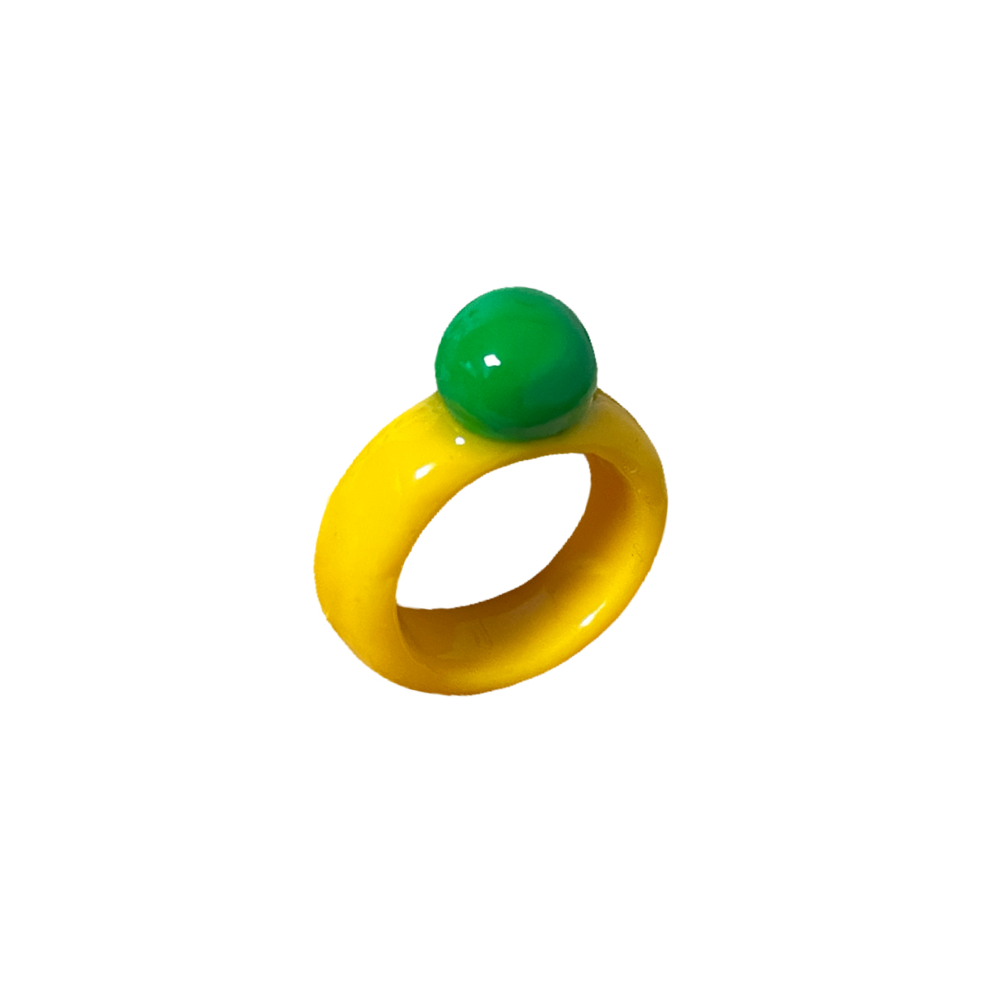 Yellow Green Bubble Ring