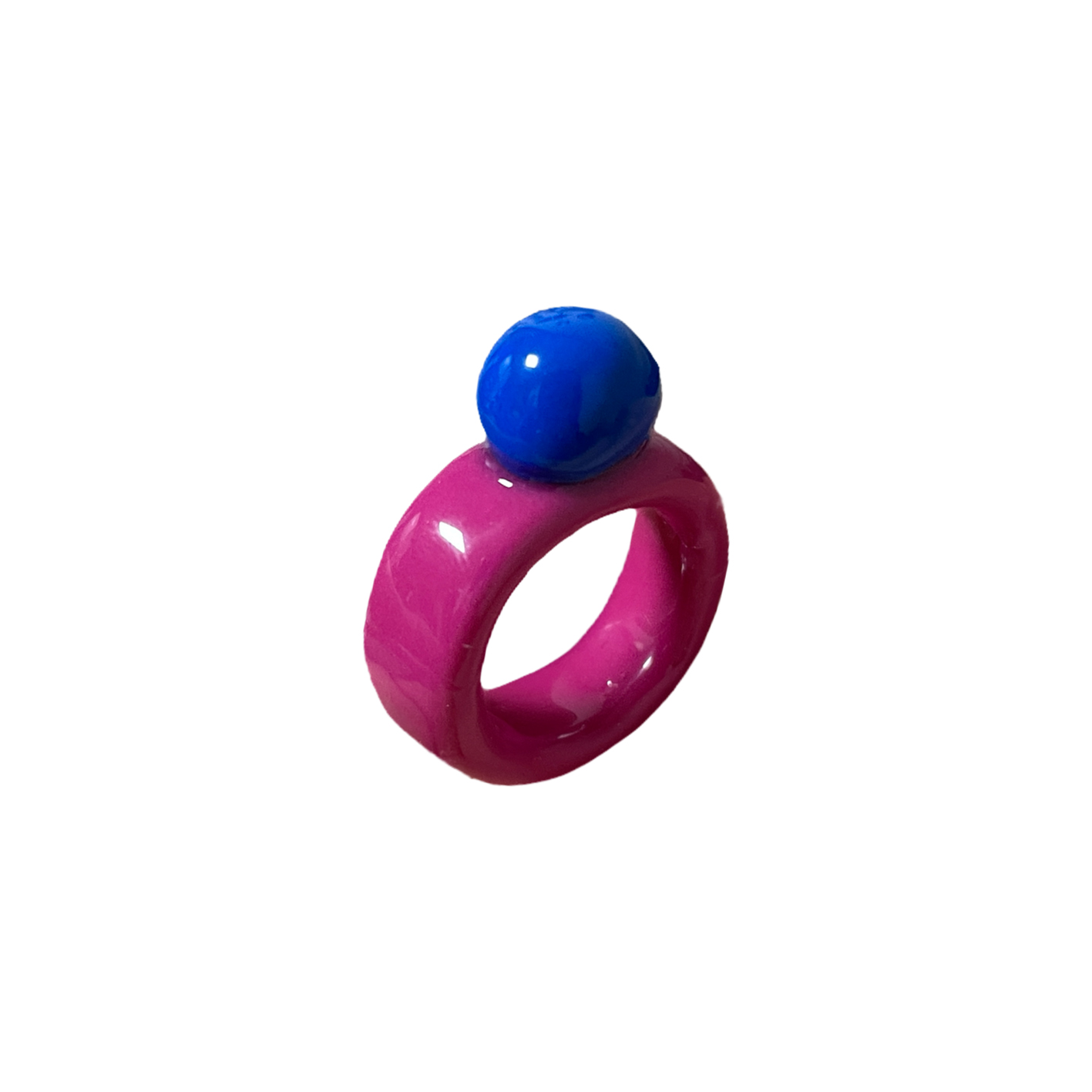 Raspberry Blue Bubble Ring