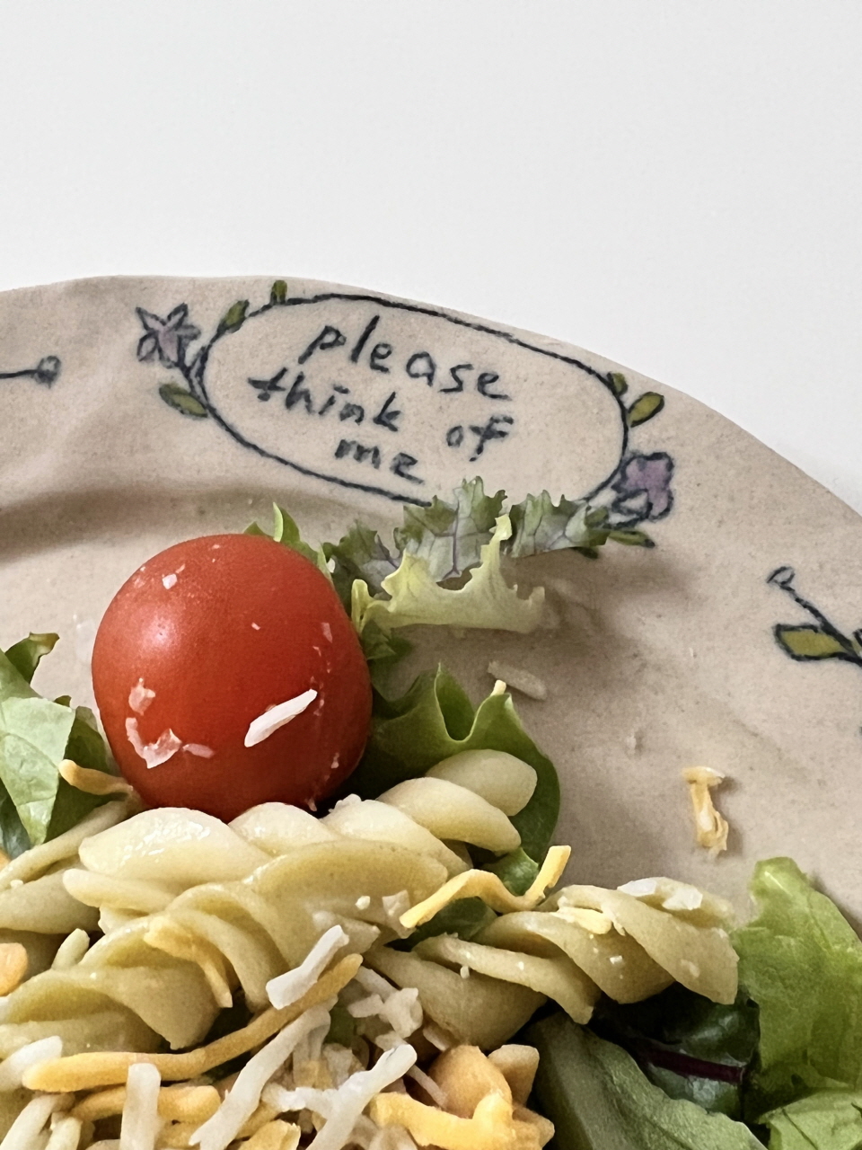 think of me_ salad plate