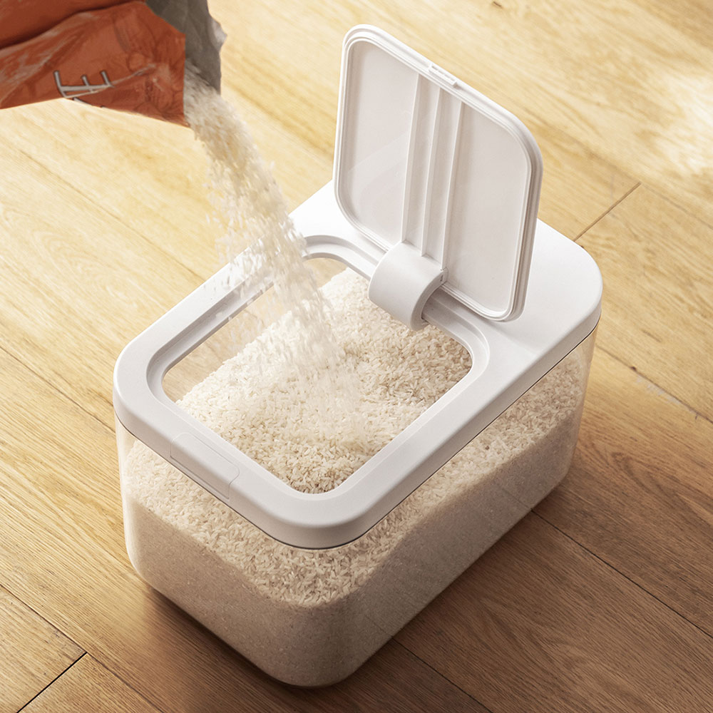 원터치 투명 쌀통 10kg