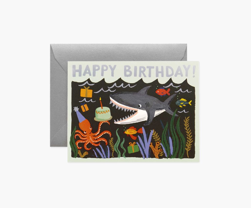 Shark Birthday 생일 축하 카드