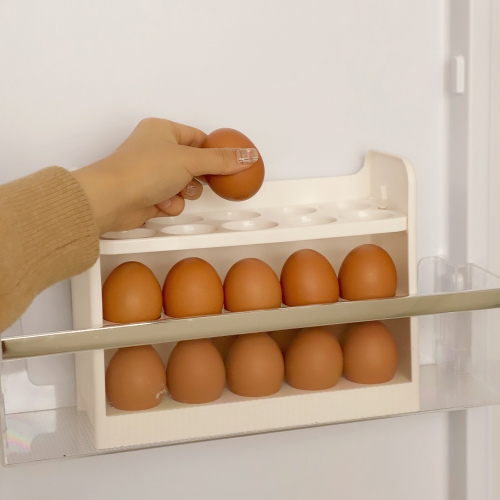 도어 수납 3단 계란보관함 30구 / 냉장고 정리 계란보관 계란케이스
