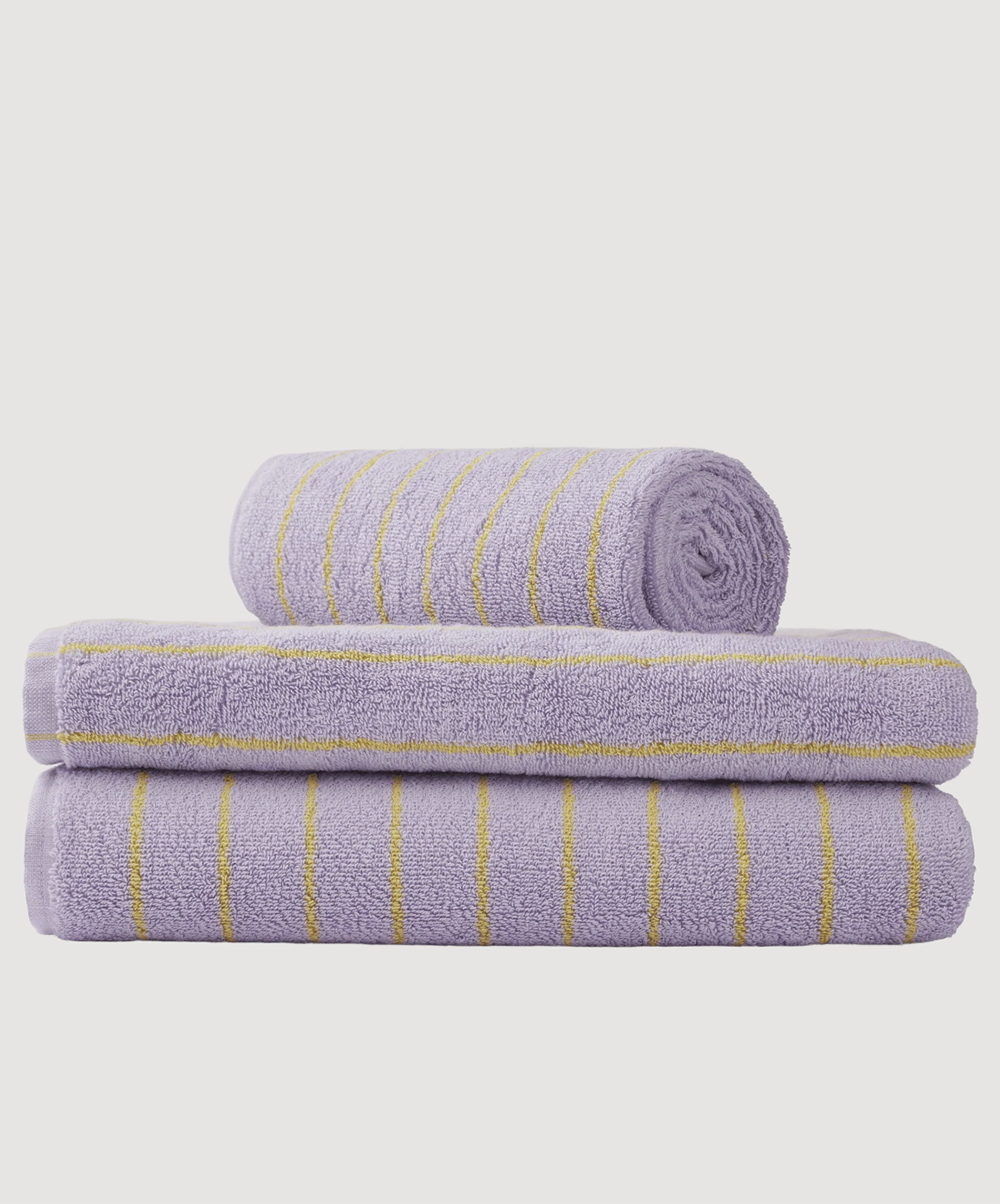 Bongusta - Naram Towel (Lilac & Neon yellow)