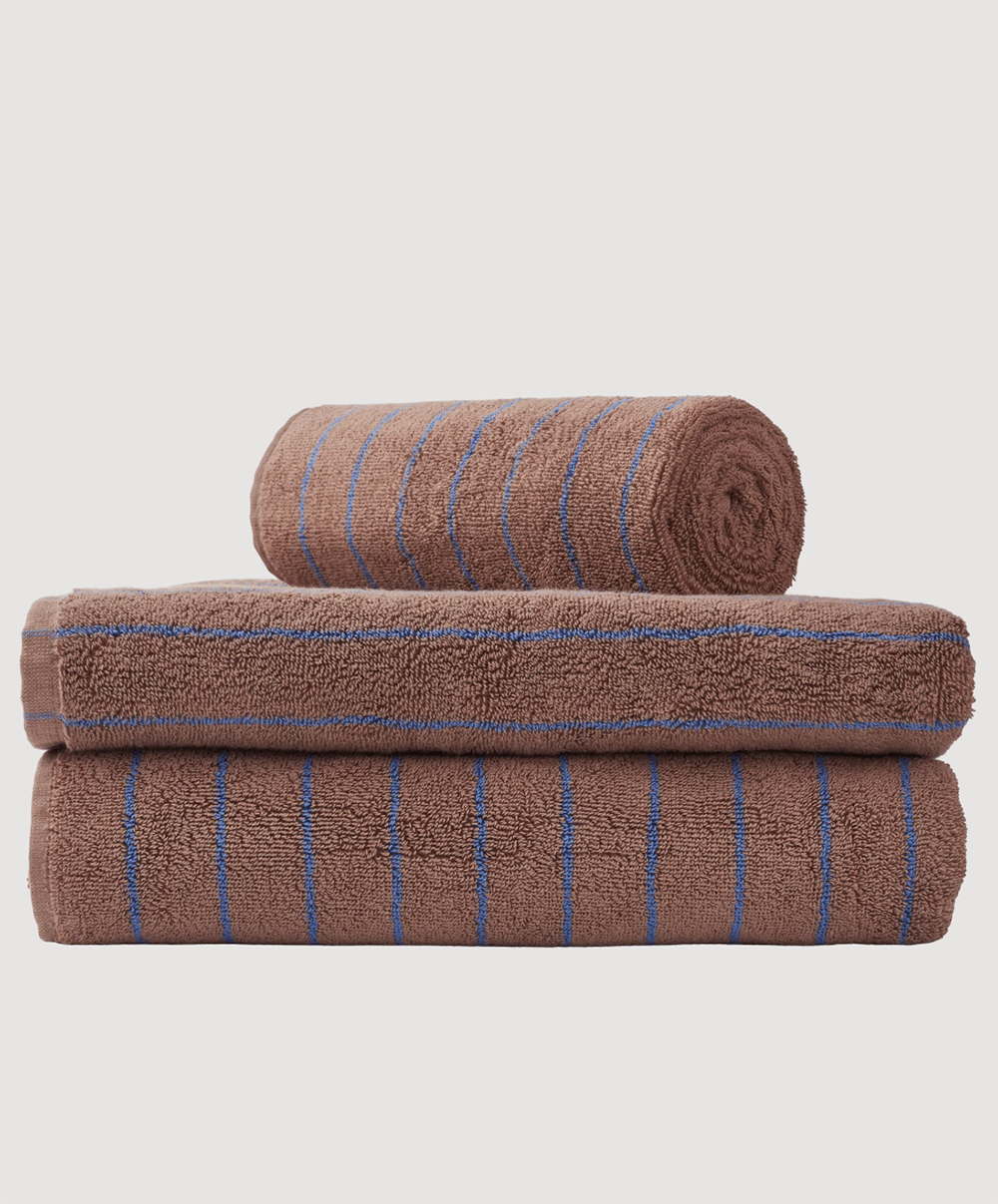 Bongusta - Naram Towel (Camel & Ultramarine blue)