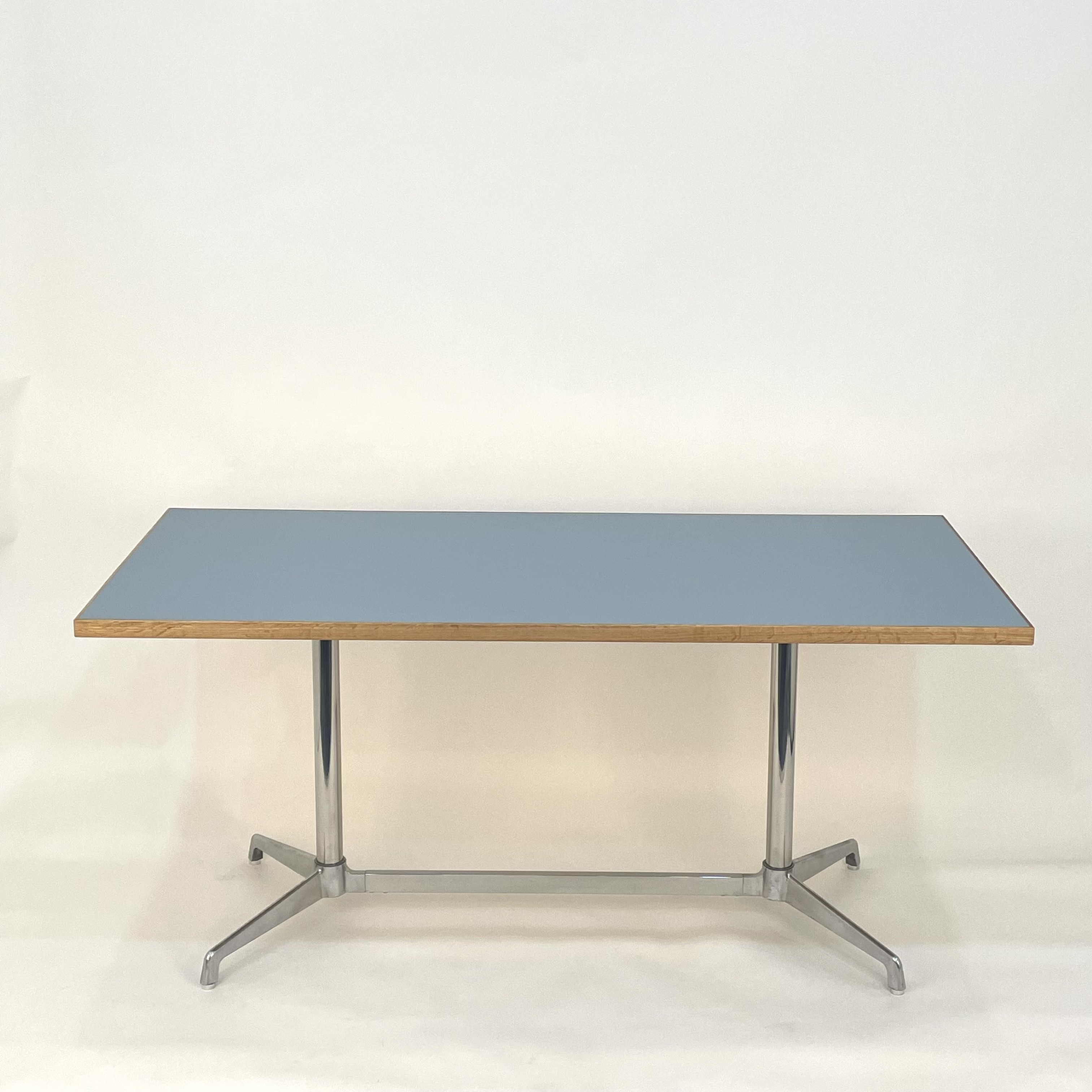 브린그라운 우드엣지 호마이카 테이블 1600 x 750 HPL 자작합판 미드센추리모던테이블