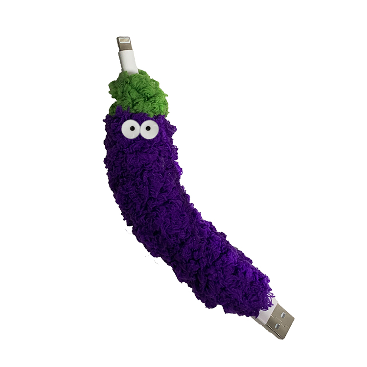 Fuzzy mini cable_Eggplant