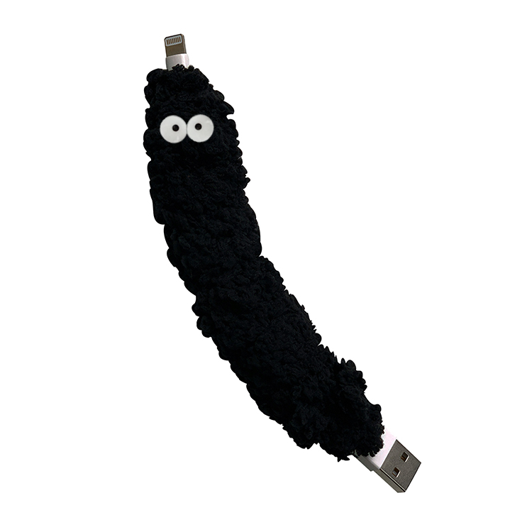 Fuzzy mini cable_ Black