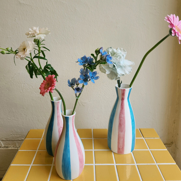 스트라이프 화병 stripe vase