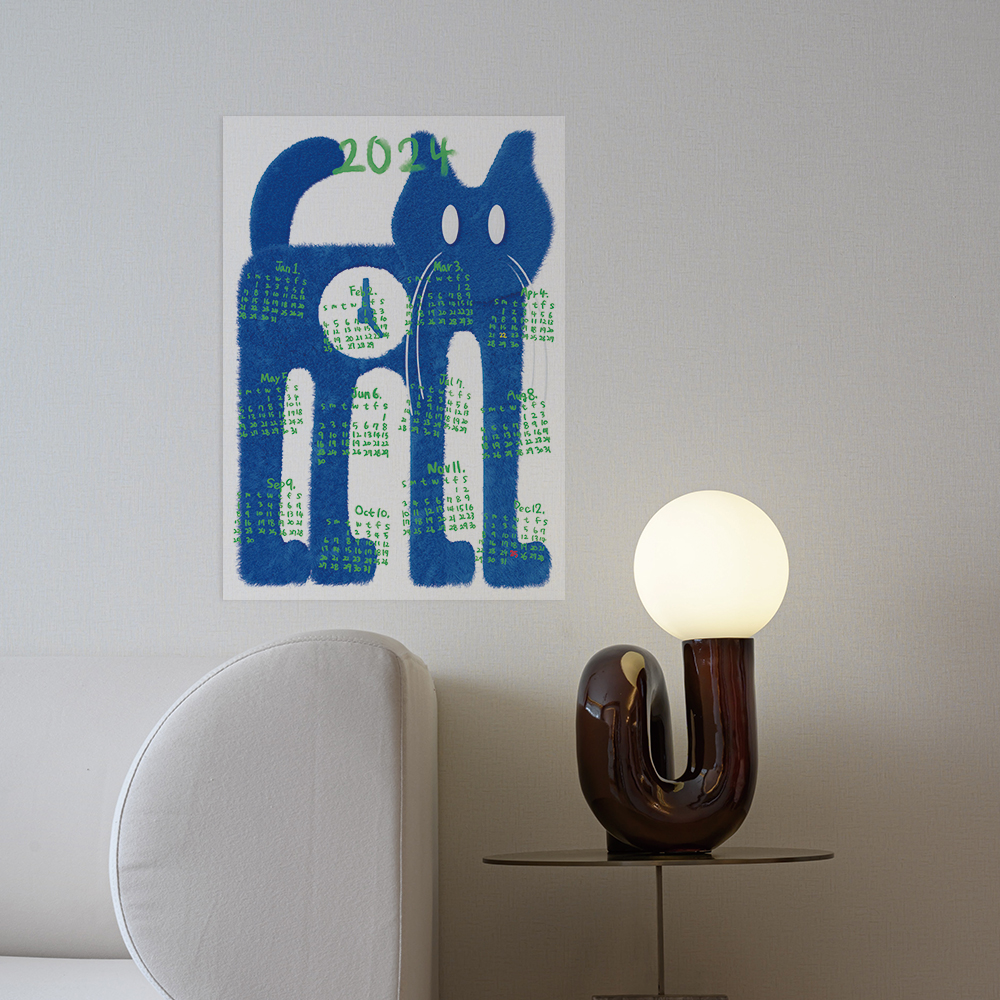 Blue cat / 2024 달력 포스터